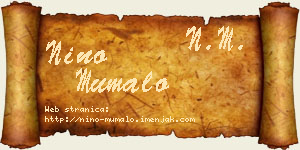 Nino Mumalo vizit kartica